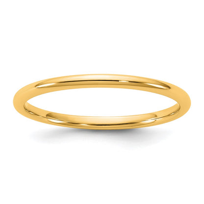 10K Yellow Gold 10Ky 1.5mm Lightweight Comfort Fit Band Size 12