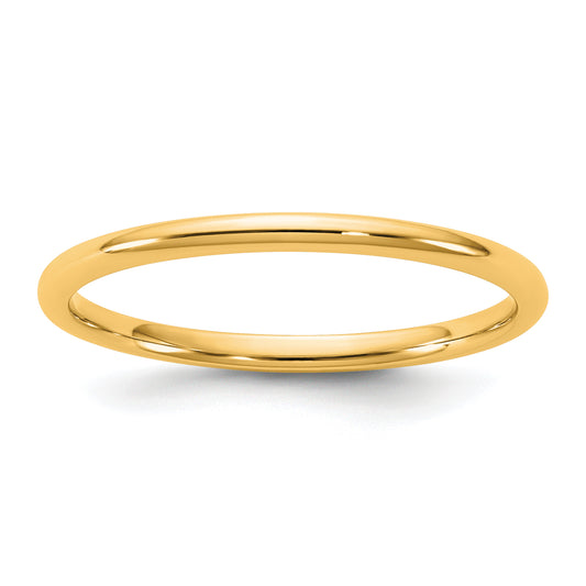 10K Yellow Gold 10Ky 1.5mm Ltw Comfort Fit Band Size 9