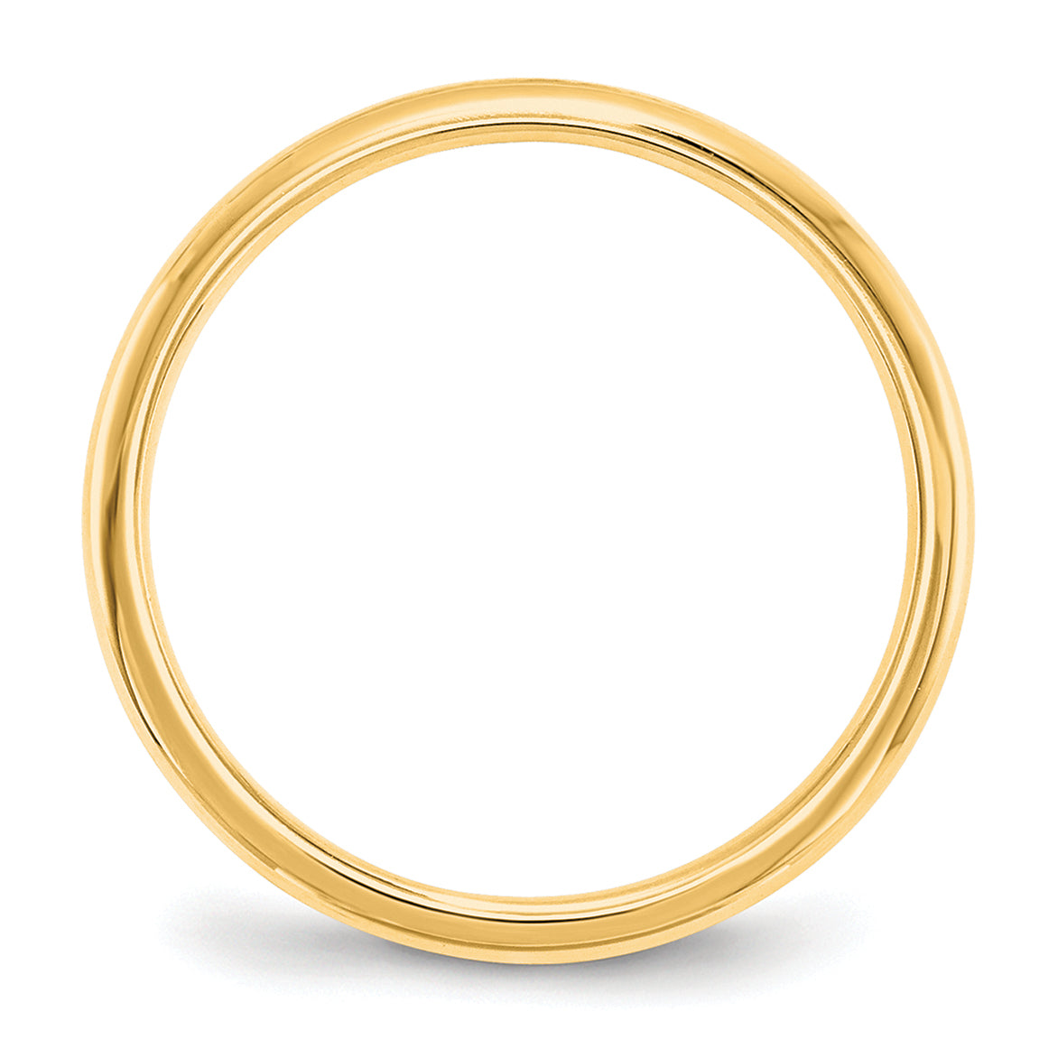Solid 14K Yellow Gold 2mm Light Weight Comfort Fit Men's/Women's Wedding Band Ring Size 12.5