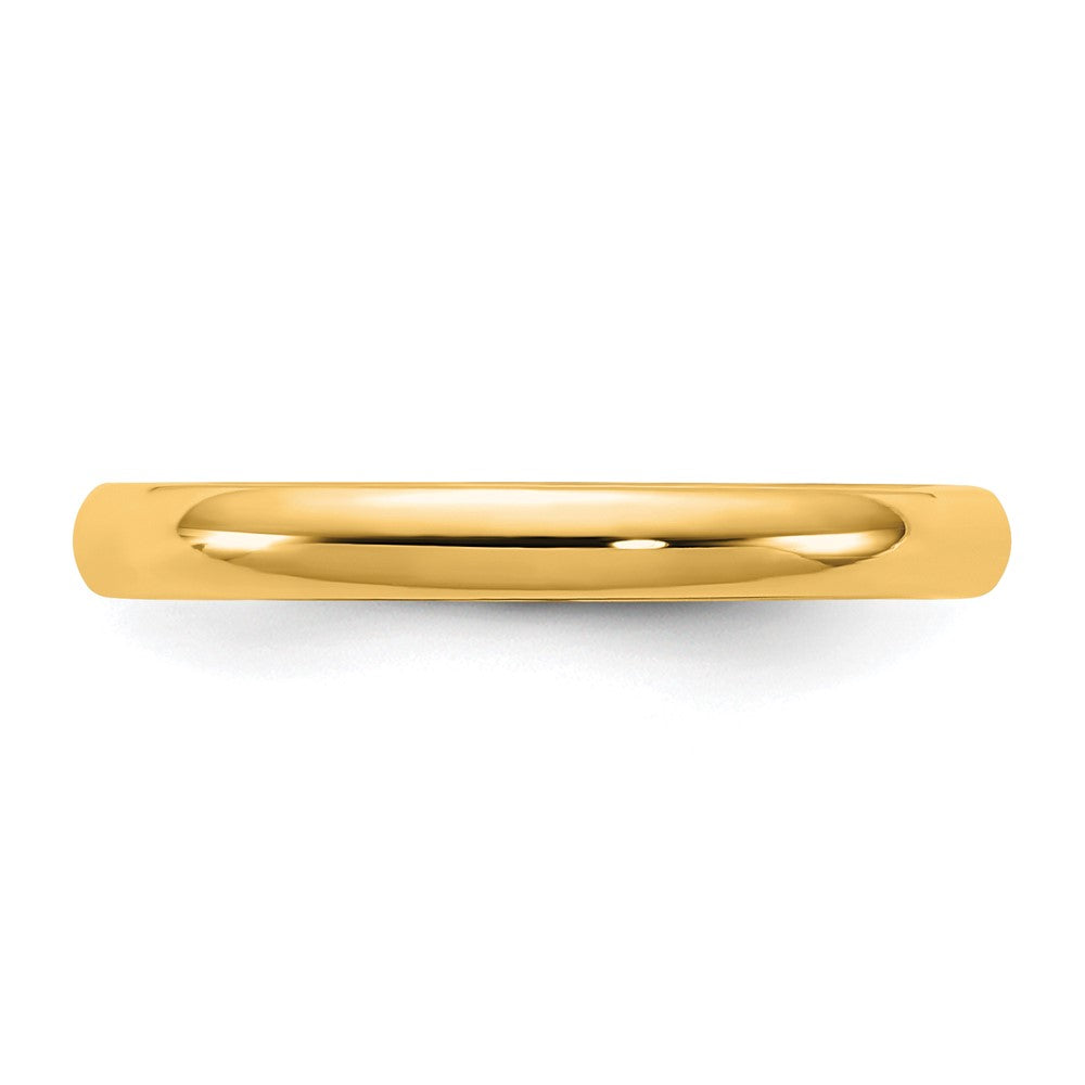 10K Yellow Gold 10Ky 2.5mm Lightweight Comfort Fit Band Size 14