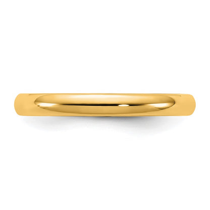 10K Yellow Gold 10Ky 2.5mm Lightweight Comfort Fit Band Size 4.5