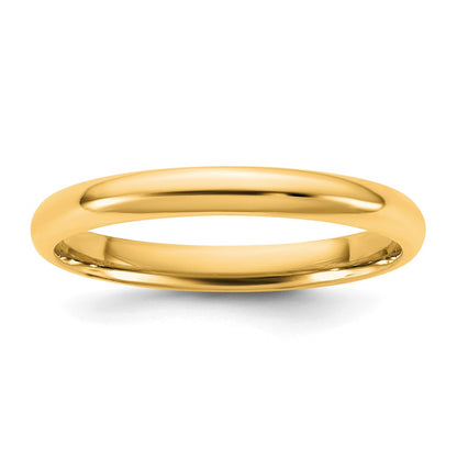 10K Yellow Gold 10Ky 2.5mm Lightweight Comfort Fit Band Size 14