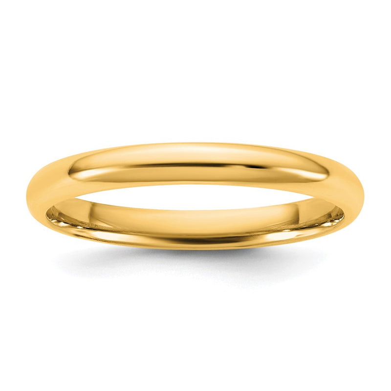 10K Yellow Gold 10Ky 2.5mm Lightweight Comfort Fit Band Size 10.5