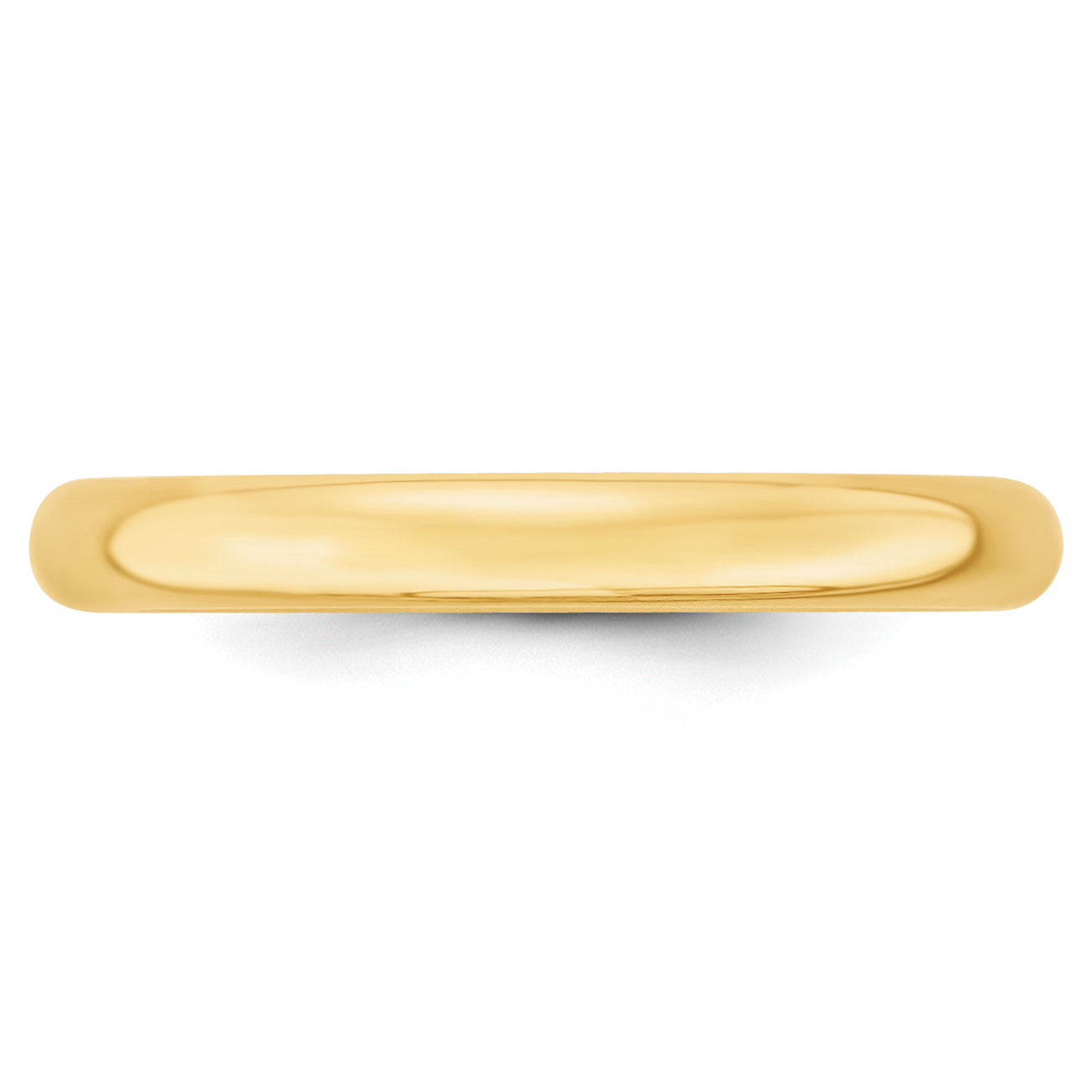 Solid 14K Yellow Gold 3mm Light Weight Comfort Fit Men's/Women's Wedding Band Ring Size 10