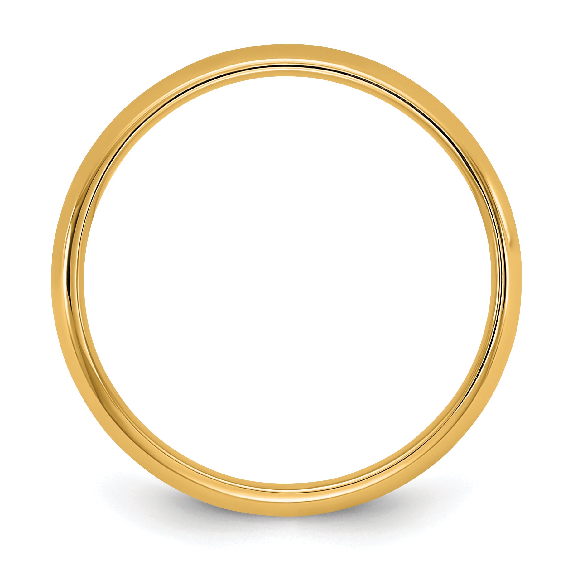 10K Yellow Gold 10Ky 3.5mm Ltw Comfort Fit Band Size 4.5