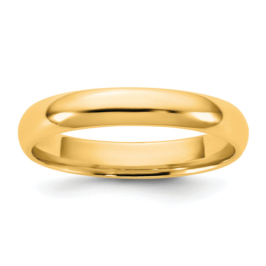 10K Yellow Gold 10Ky 3.5mm Ltw Comfort Fit Band Size 4.5