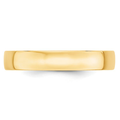 Solid 14K Yellow Gold 4mm Light Weight Comfort Fit Men's/Women's Wedding Band Ring Size 4