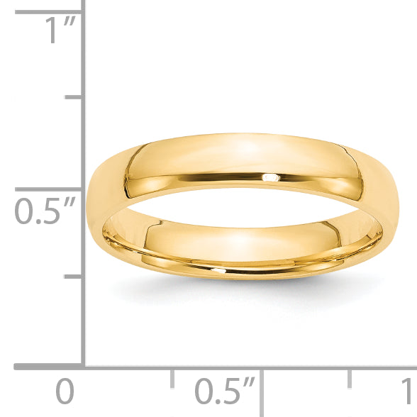 Solid 14K Yellow Gold 4mm Light Weight Comfort Fit Men's/Women's Wedding Band Ring Size 4