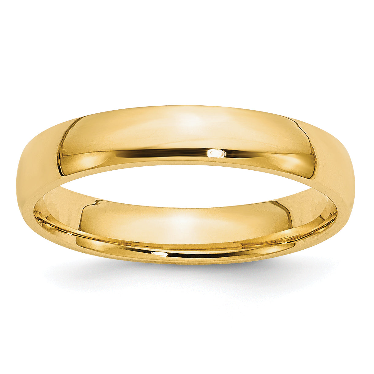 Solid 14K Yellow Gold 4mm Light Weight Comfort Fit Men's/Women's Wedding Band Ring Size 4