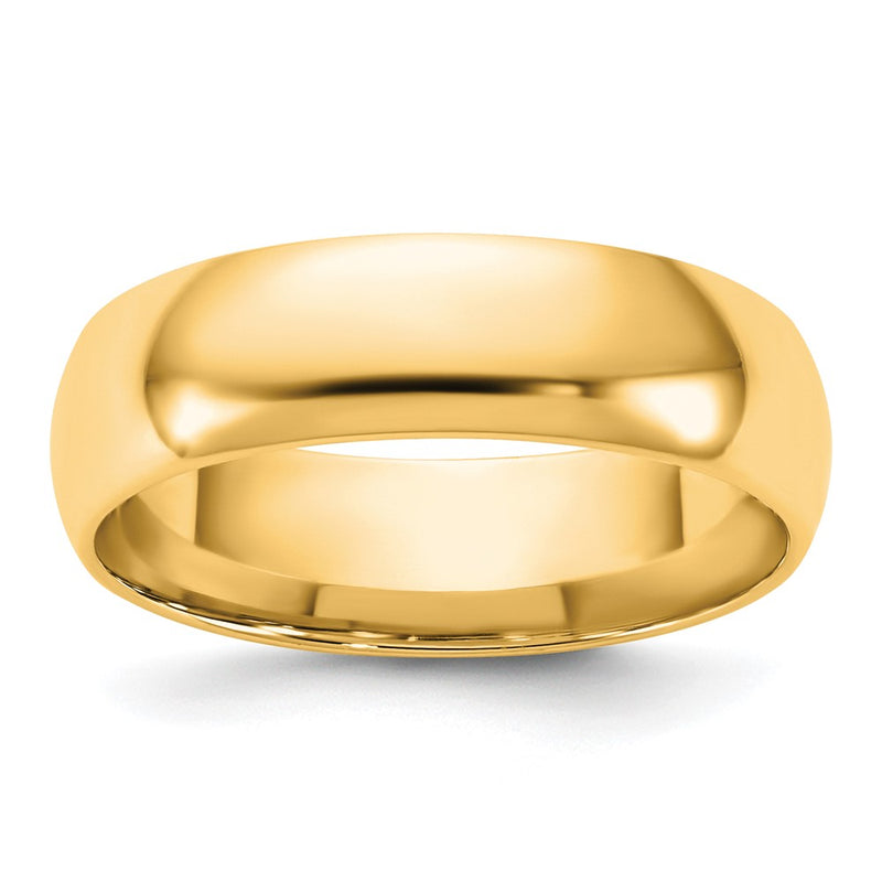 10K Yellow Gold 10Ky 5.5mm Lightweight Comfort Fit Band Size 7.5