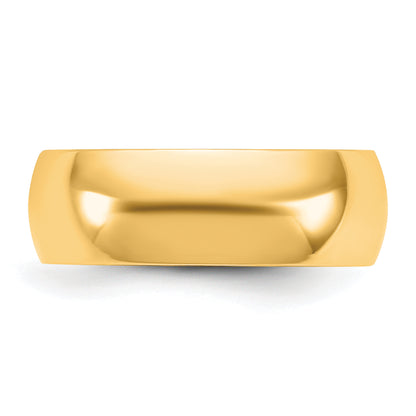 10K Yellow Gold 10Ky 6.5mm Ltw Comfort Fit Band Size 12.5