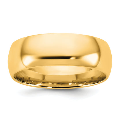 10K Yellow Gold 10Ky 6.5mm Ltw Comfort Fit Band Size 12.5