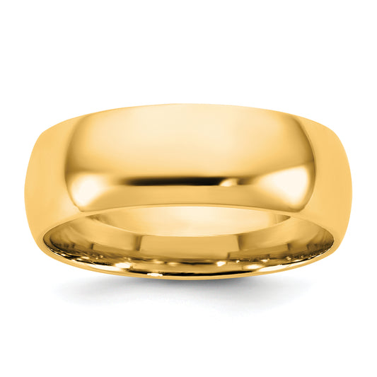 10K Yellow Gold 10Ky 6.5mm Ltw Comfort Fit Band Size 12.5