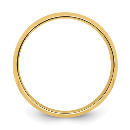 18k Yellow Gold 8mm Lightweight Comfort Fit Wedding Band Ring