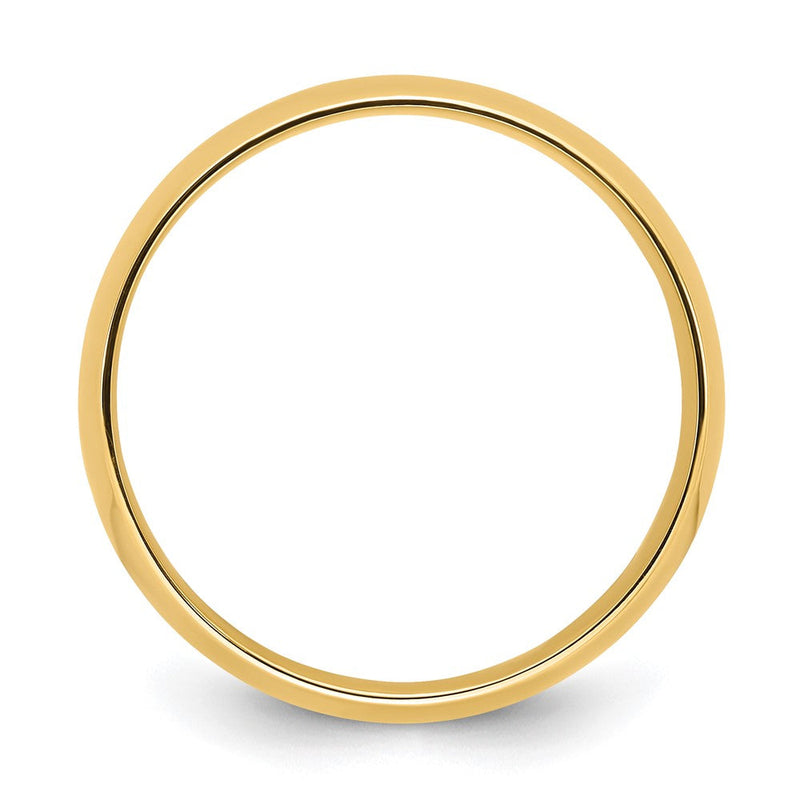 18k Yellow Gold 8mm Lightweight Comfort Fit Wedding Band Ring