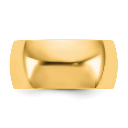 10K Yellow Gold 10Ky 9mm Lightweight Comfort Fit Band Size 13.5