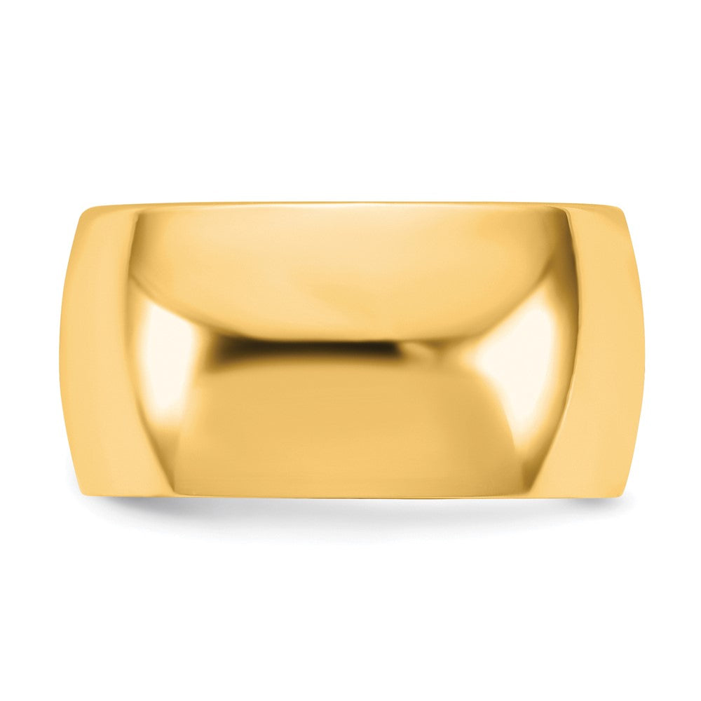 10K Yellow Gold 10Ky 10mm Lightweight Comfort Fit Band Size 12