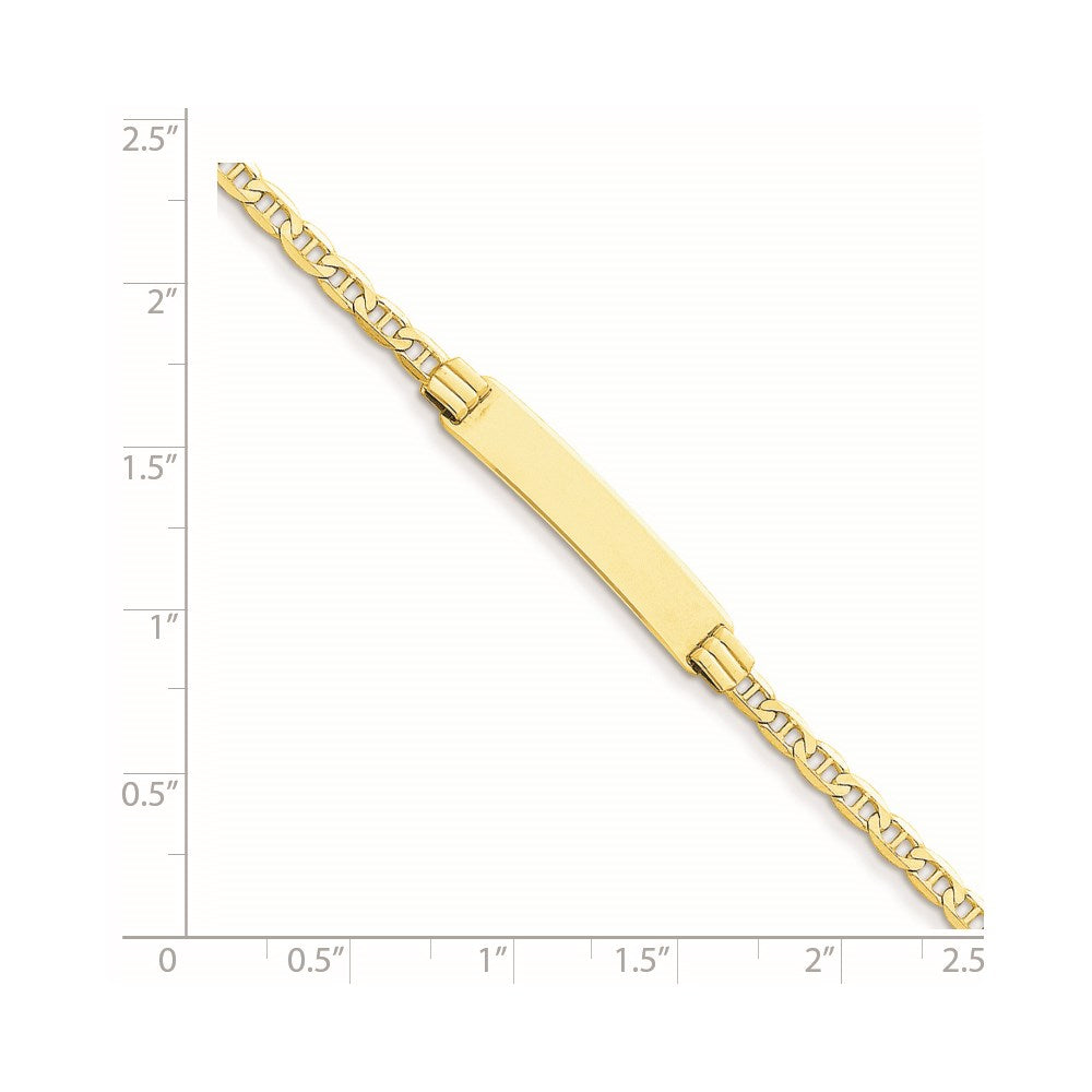 7 Inch 14K Anchor Id Bracelet
