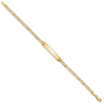 7 Inch 14K Anchor Id Bracelet