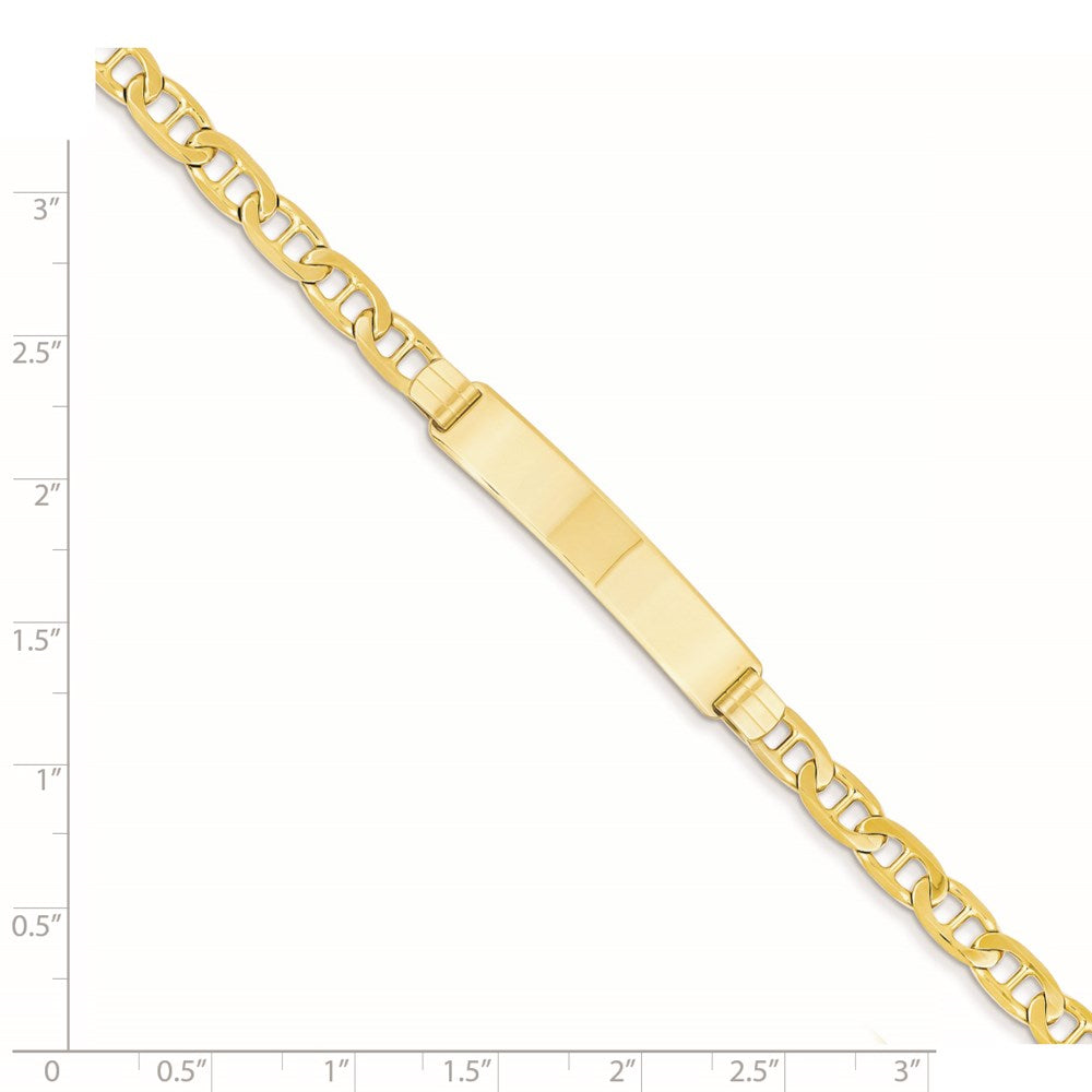 7 Inch 14K Anchor Id Bracelet