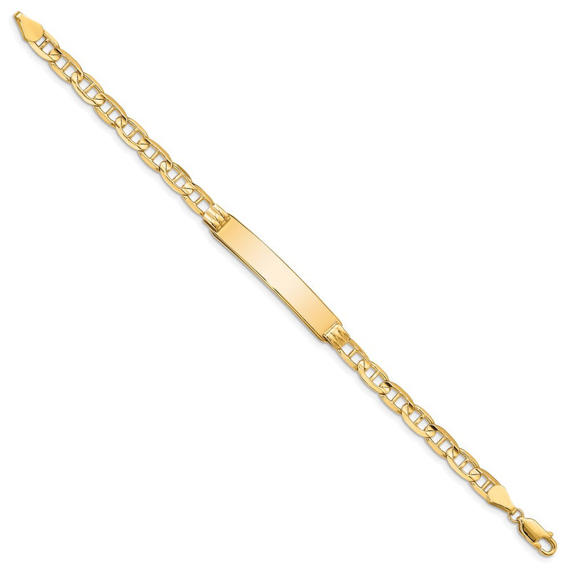 8 Inch 14K Anchor Id Bracelet