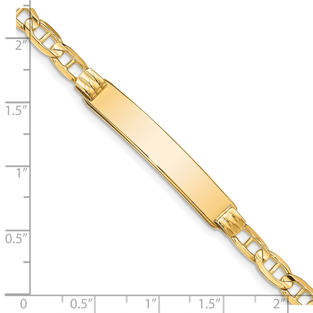 7 Inch 14K Anchor Id Bracelet