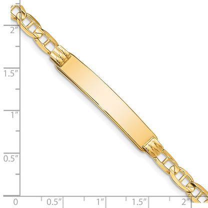 7 Inch 14K Anchor Id Bracelet