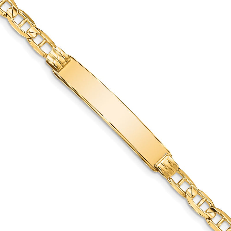 8 Inch 14K Anchor Id Bracelet