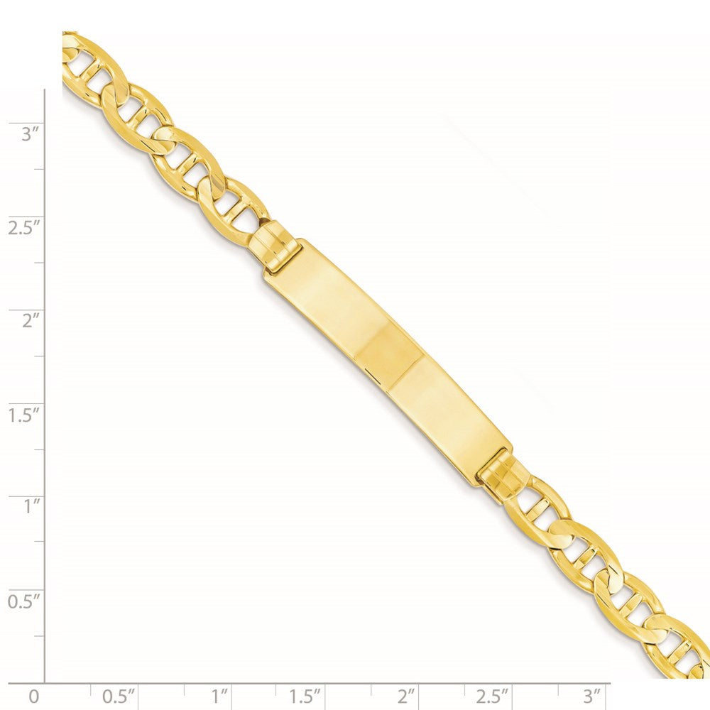 8 Inch 14K Anchor Id Bracelet