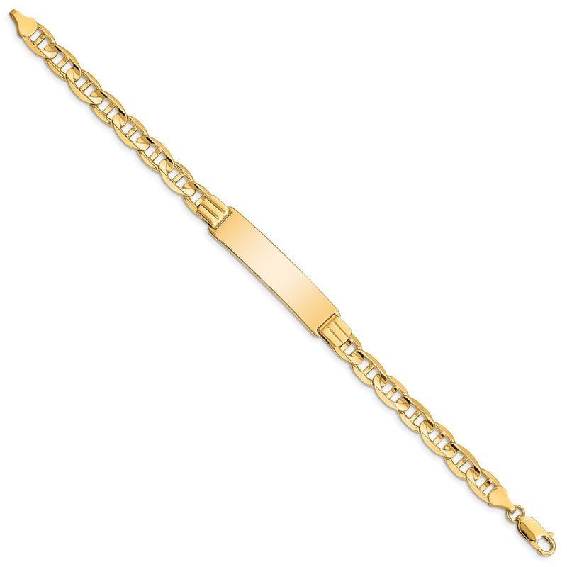 8 Inch 14K Anchor Id Bracelet