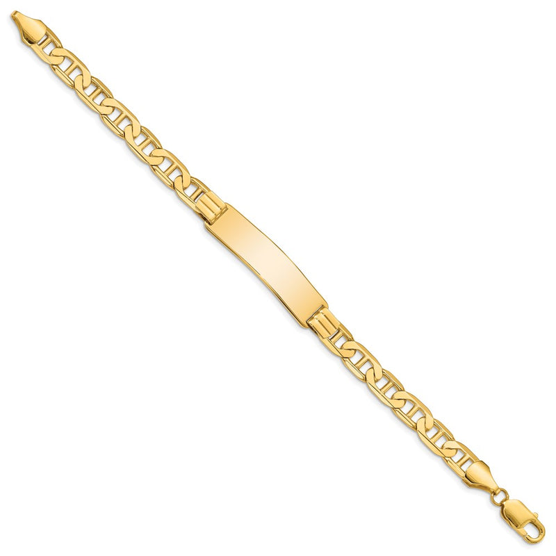 8 Inch 14K Anchor Link Id Bracelet