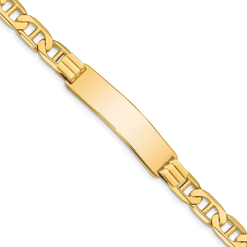 8 Inch 14K Anchor Link Id Bracelet