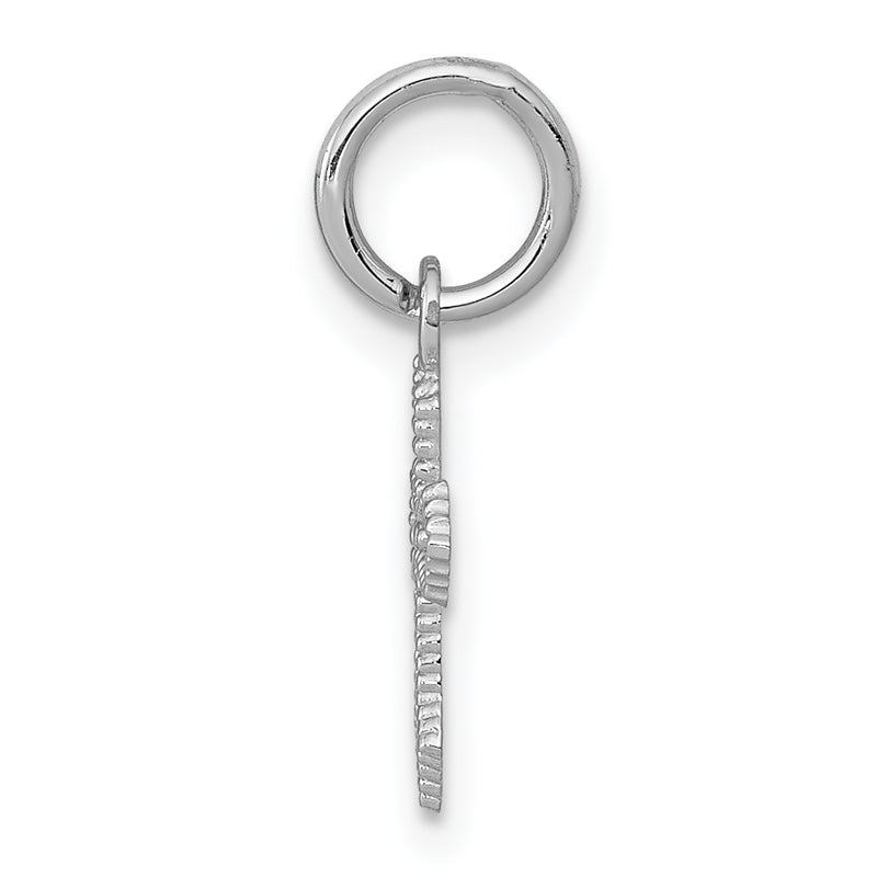 14K White Gold Passion Cross Charm