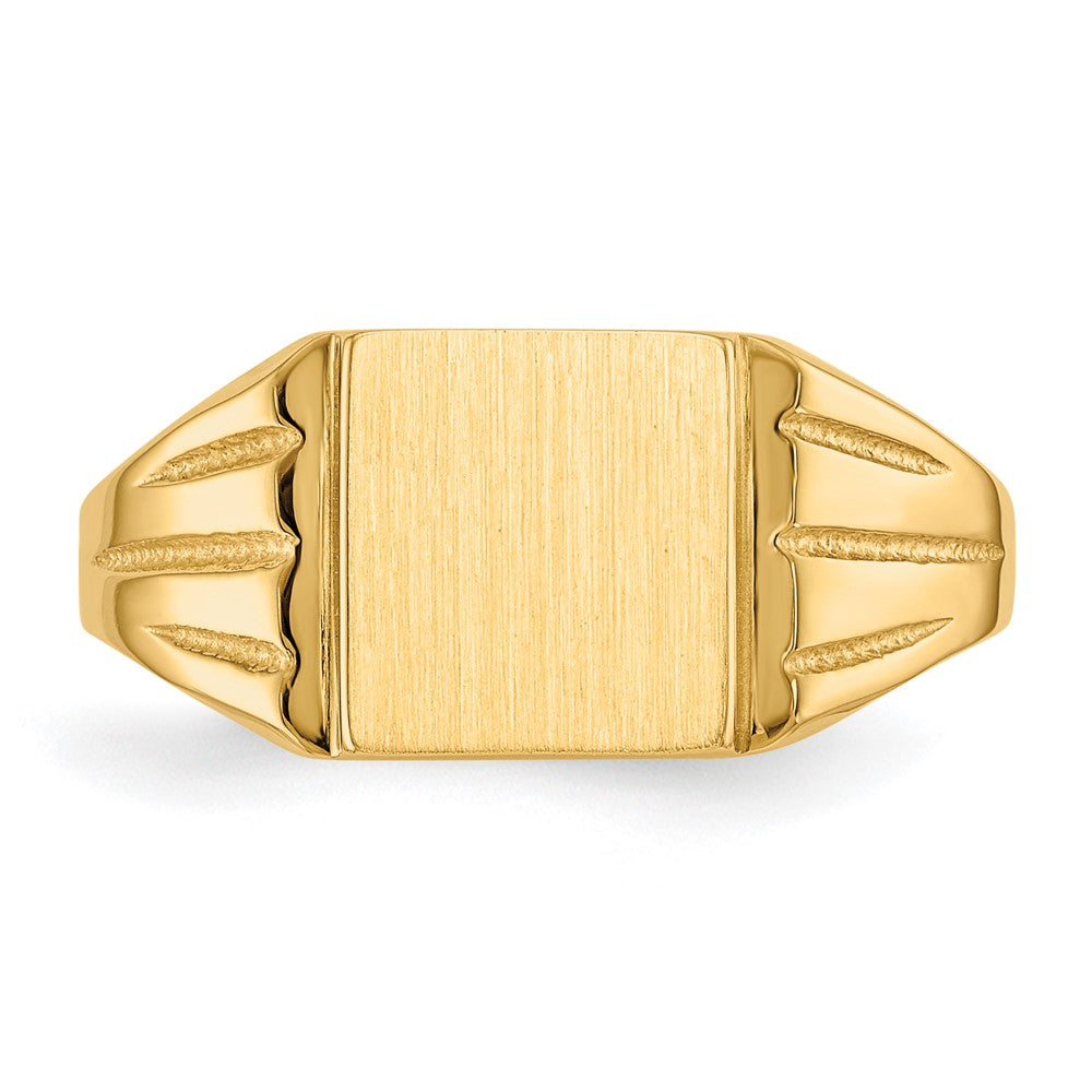 14K Yellow Gold 9.0x8.0mm Open Back Signet Ring