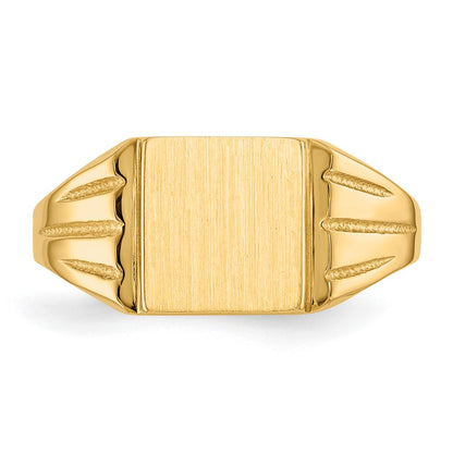 14K Yellow Gold 9.0x8.0mm Open Back Signet Ring