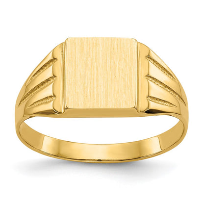 14K Yellow Gold 9.0x8.0mm Open Back Signet Ring