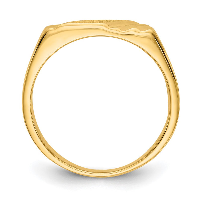 14K Yellow Gold 5.5x5.5mm Open Back Signet Ring