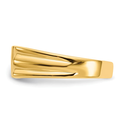 14K Yellow Gold 5.5x5.5mm Open Back Signet Ring