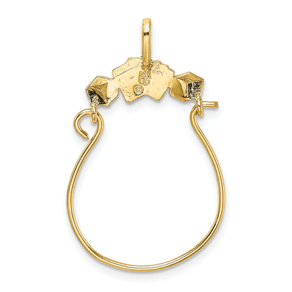 14K Yellow Gold Cards And Dice Charm Holder