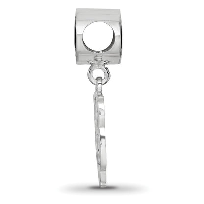 Sterling Silver Logoart Chi Omega Oval with Owl Dangle Bead