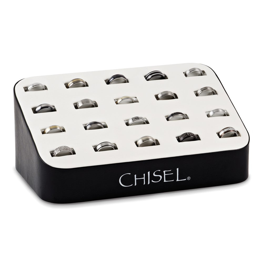 Non Metal Chisel Small 20 Wedding Band Display