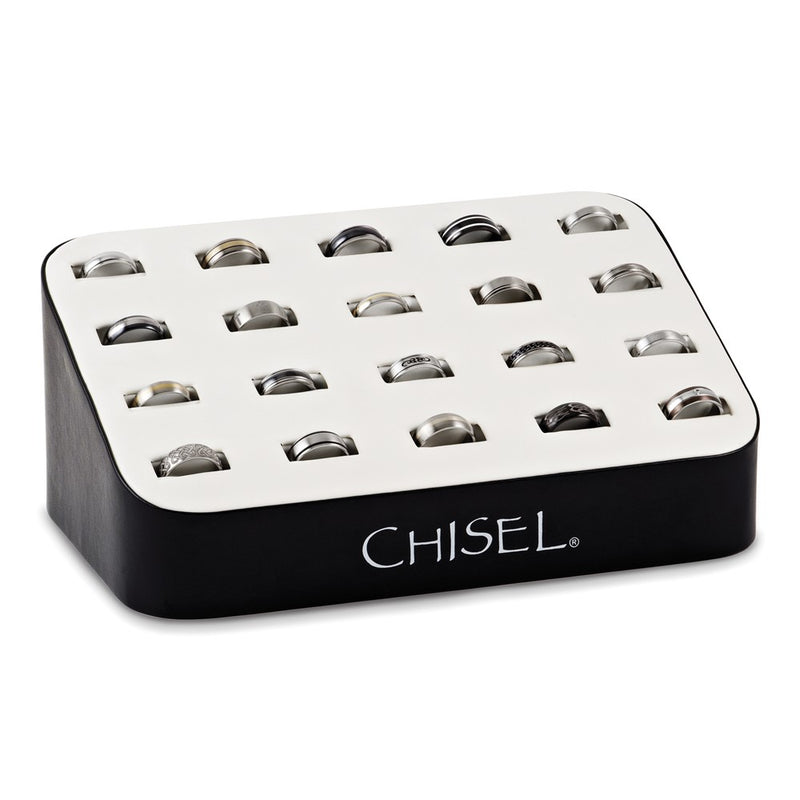 Non Metal Chisel Small 20 Wedding Band Display