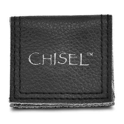 Stainless Steel Black Ip Plated Hammered 8mm Band