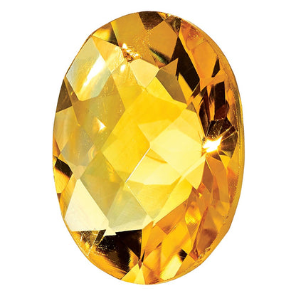 Gemstone Citrine Aa Quality 14X10mm Oval Checkerboard