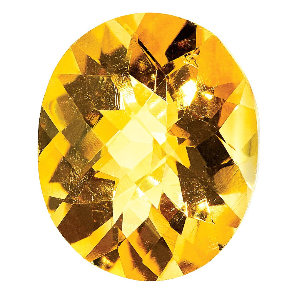 Gemstone Citrine Aa Quality 7X5mm Oval Checkerboard