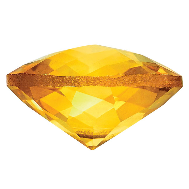 Gemstone Citrine Aa Quality 9mm Round Checkerboard