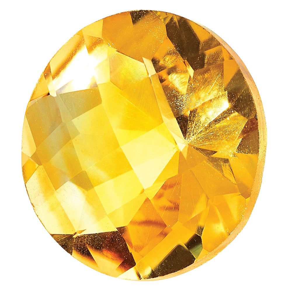 Gemstone Citrine Aa Quality 8mm Round Checkerboard