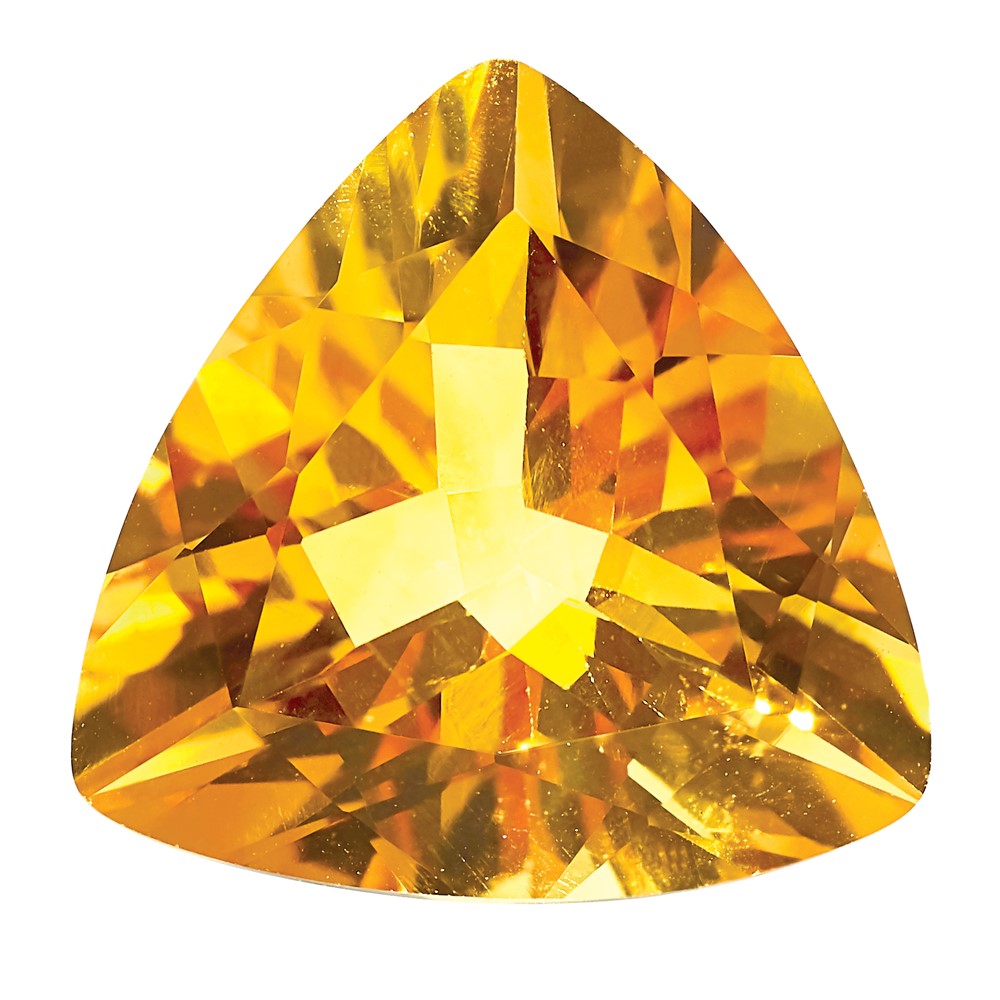 Gemstone Citrine Aa Quality 10mm Trillion