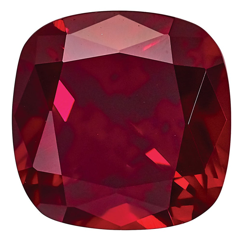 Gemstone Created Ruby 7mm Antique Cushion