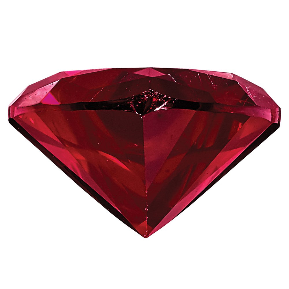 Gemstone Created Ruby 4mm Heart